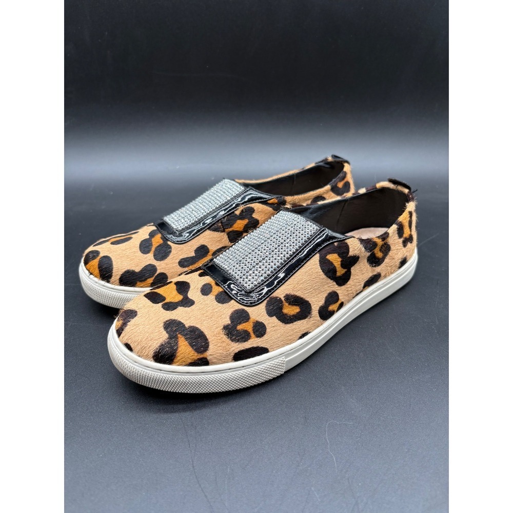 Skechers Skecher Street Leopard Calf Hair Rhinestone Slip‎ On Sneakers 73504 LPD